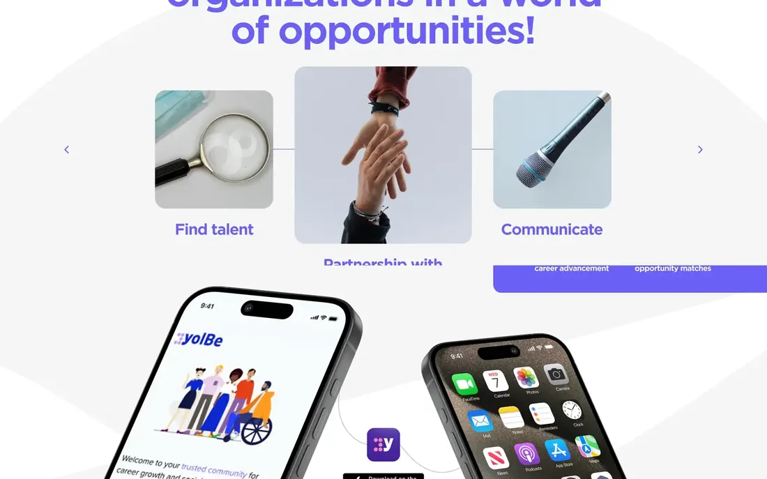 A section from the yolBe page.